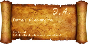 Darab Alexandra névjegykártya